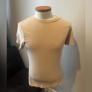 H&M Beige Slim Fit Shirt. Size: Medium